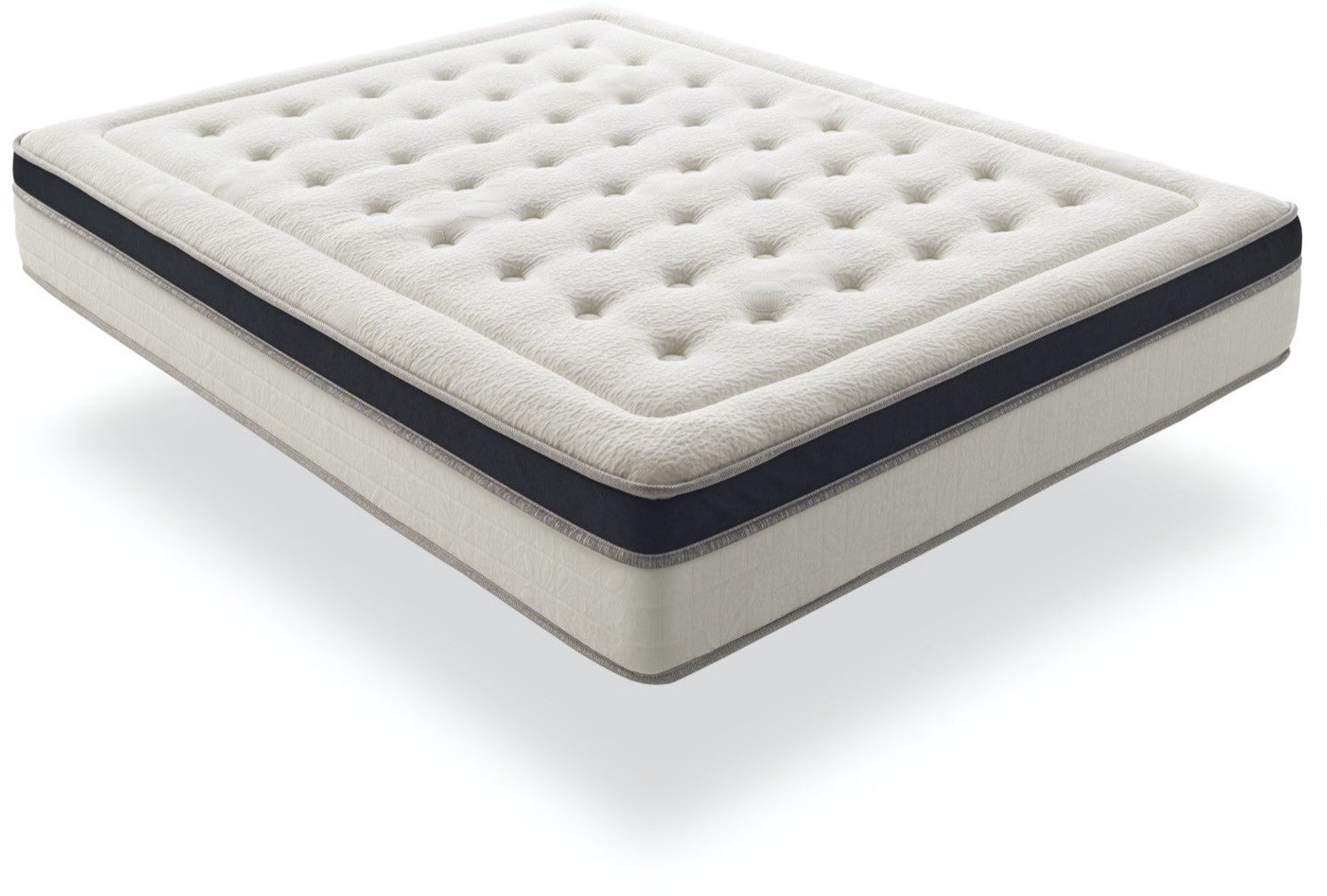 Matris Visco Bio Memory Elite Confort Matras 100x200 Hoogte 28cm +/- 2 cm - Medium - Hoge stevigheid Wit