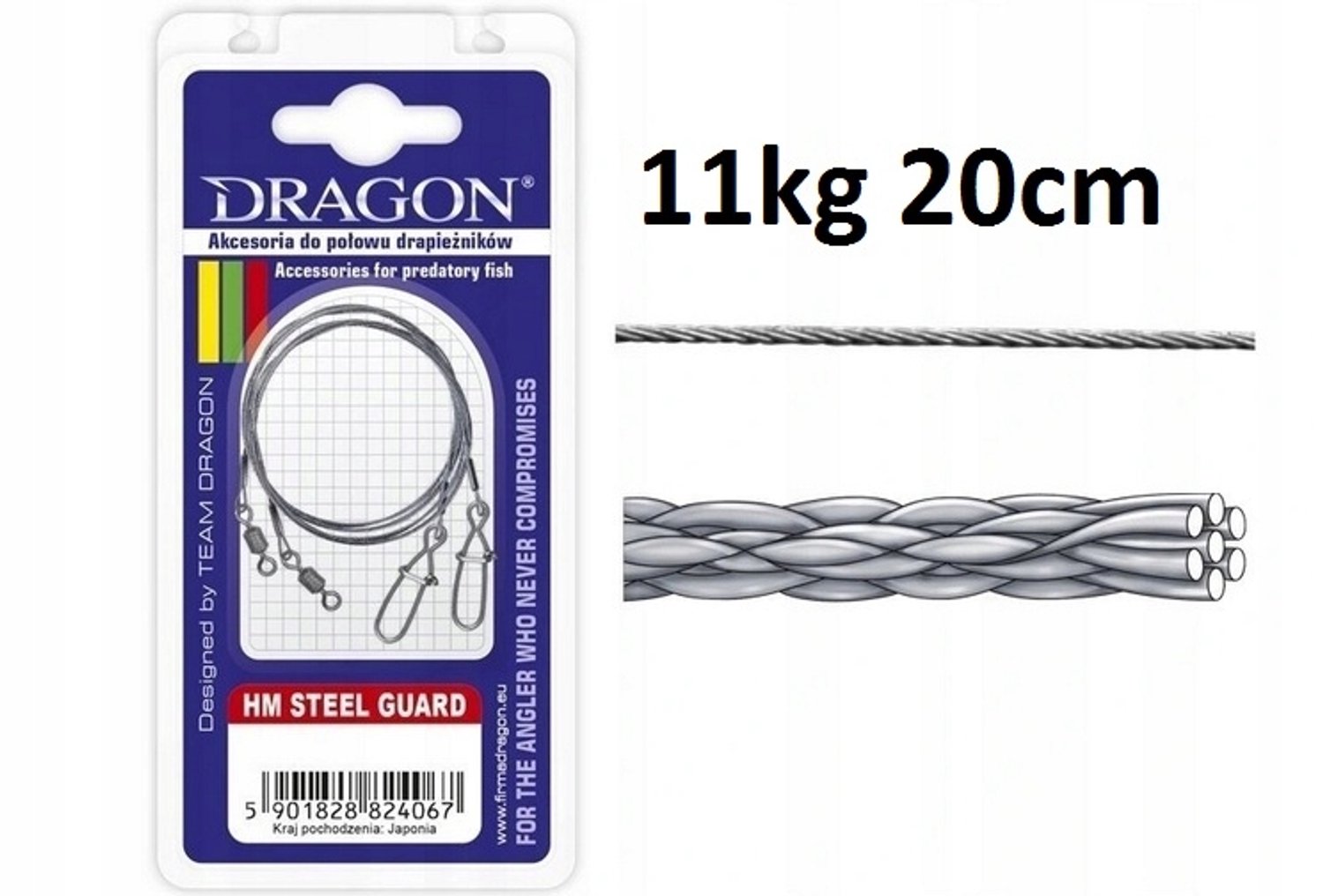 Dragon Steel Guard 1x7 Momoi Staal Loodlijn 20cm 11kg (2 stuks)
