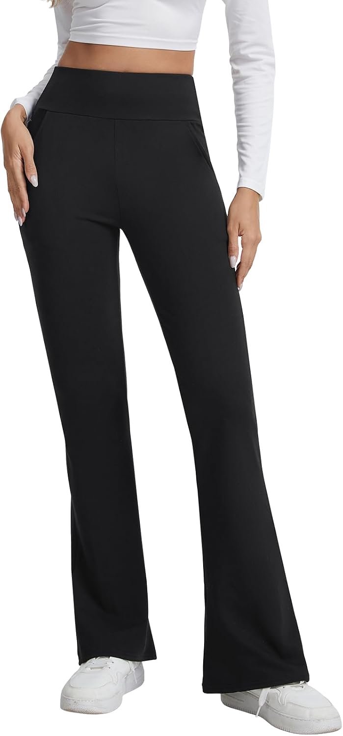 Gevoerde Flare Yoga Broek Vrouwen Hoge Taille Thermische Bootcut