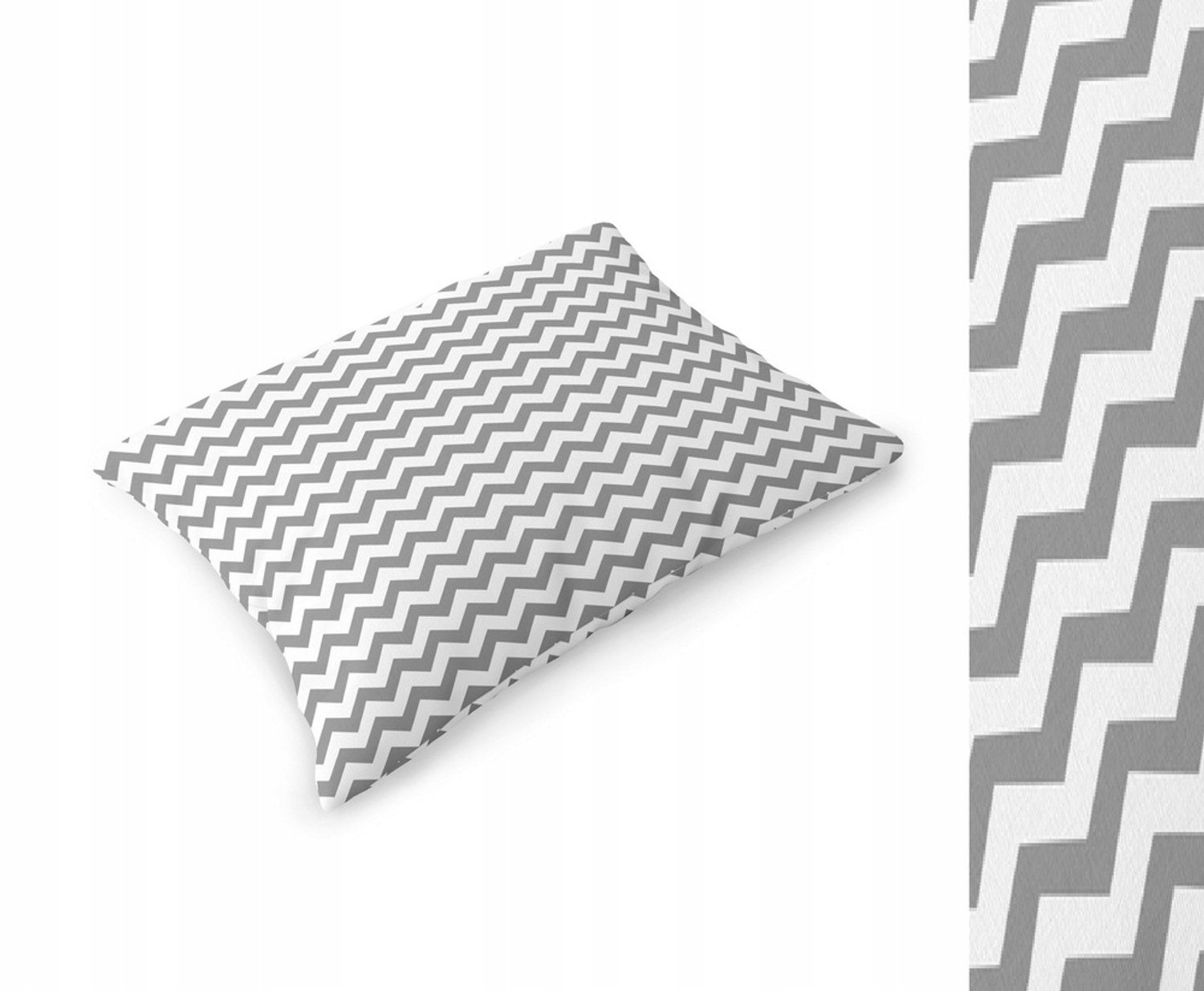 Kussensloop 70x80cm 100% Katoen - Zwart/Wit Zigzag Patroon