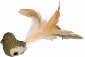 Nobby vogel met staart en veren - 17 cm