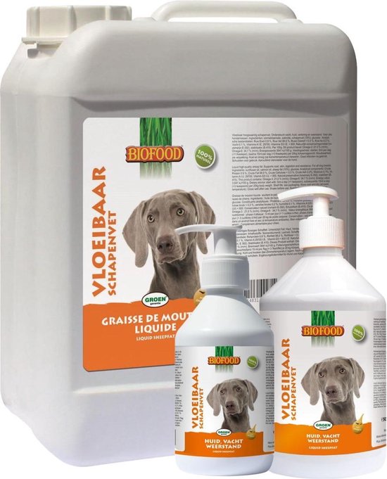 Biofood Vloeibaar Schapenvet - Hond - Voedingssupplement - 5 ltr | bol.com