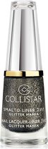 Collistar - 2 in 1 Nail Lacquer-Liner - 2 Nero - Nagellak