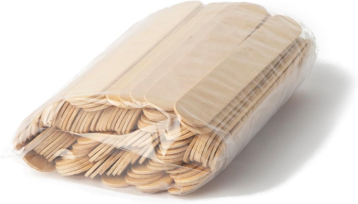 200houten Spatelstokjes Glad IJsstokjes Knutselen 15 cm