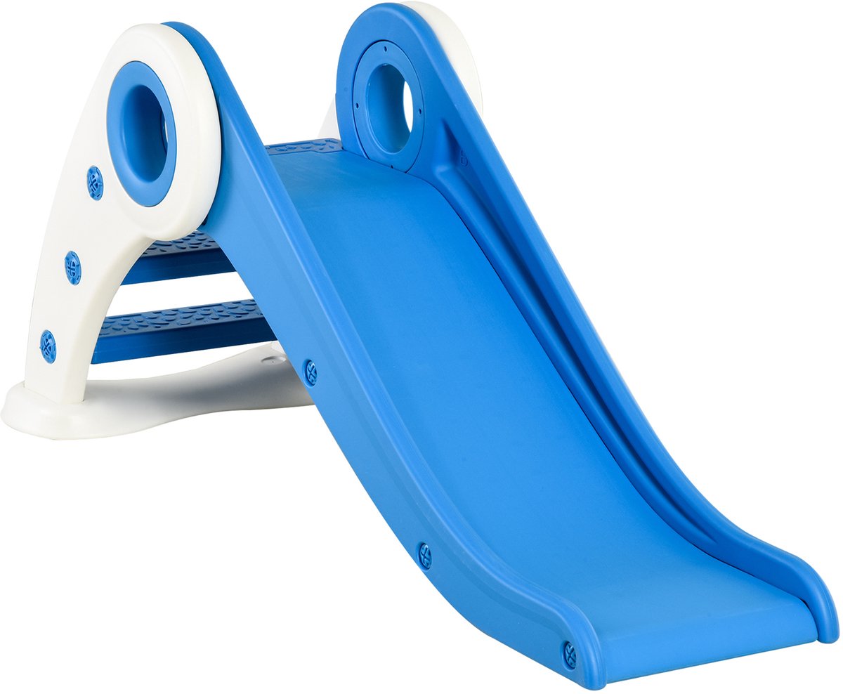 HOMCOM Kinderglijbaan - Kunststof - 120x50x56cm - Blauw
