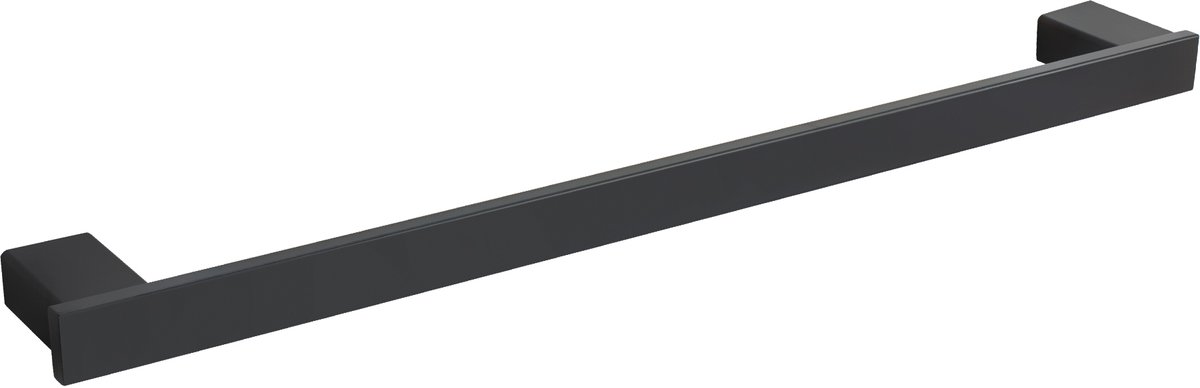 VDN Stainless Handdoekrek - Handdoekrek badkamer - Zwart - Handdoekhouder - RVS - inclusief bevestigingsmateriaal - Hangend
