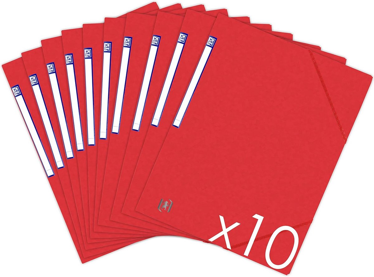 Collection Map A4 Karton Rood Elastiek Set van 10