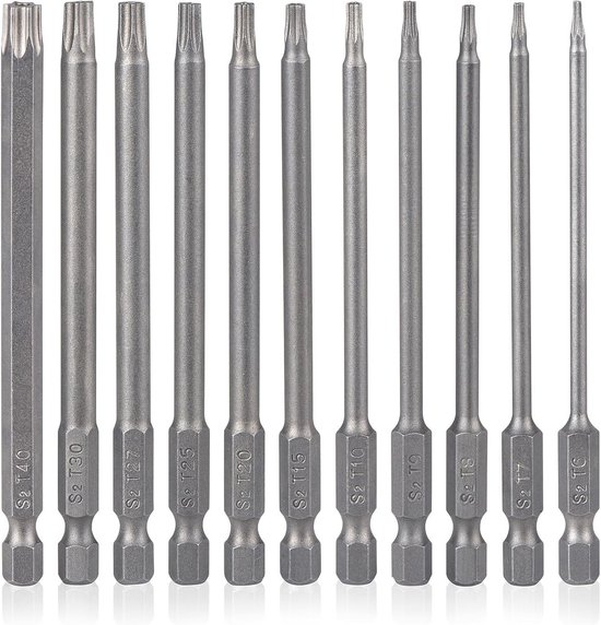 T6-T40 Torx Schraubendreher Set, 12 Stück 1/4 100mm Torx T6-T40 Torx Schraubendreher Set, 12 Stück 1/4 100mm Torx