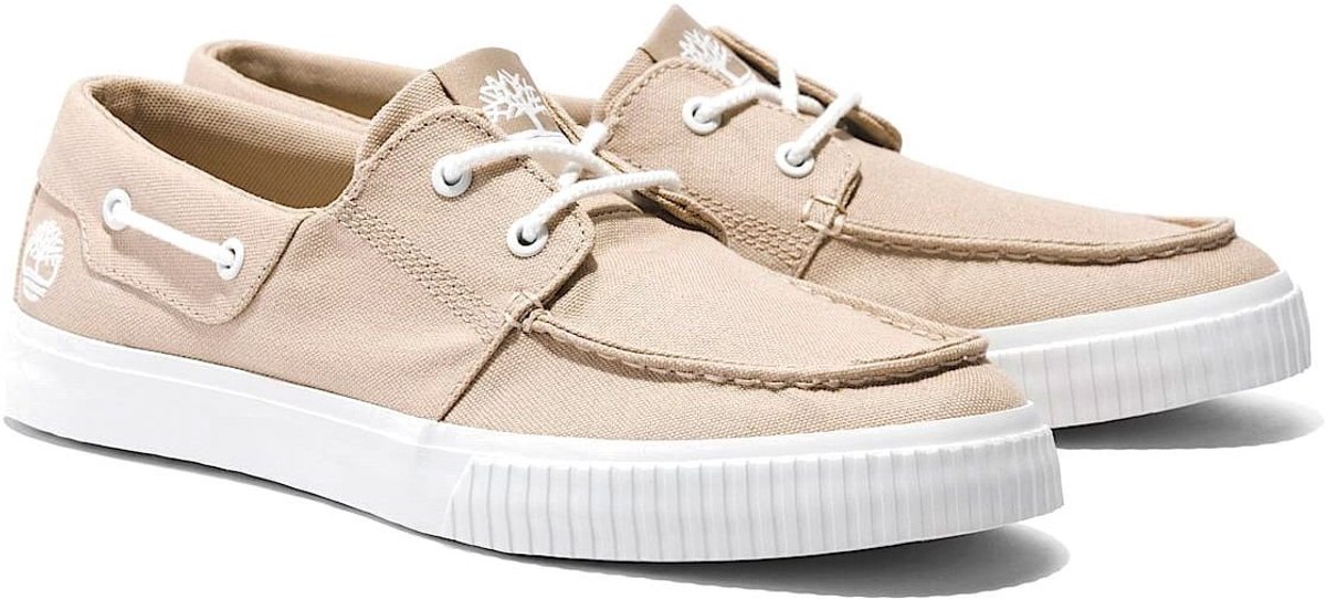 Authentic Boat Shoe Casual Canvas Loafers Natural
