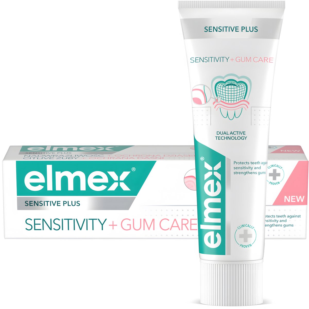 Elmex Sensitive Plus - Tandpasta - Gevoelige Tanden & Tandvlees - Tinnen Fluoride & Zink - 75ml