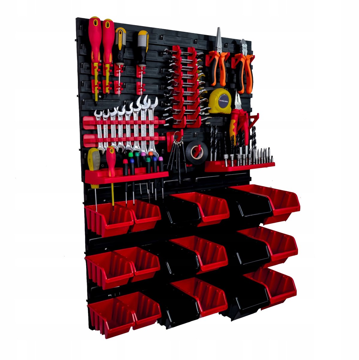 Gereedschapswand 57x78 cm met 18 Bakjes en Ophanghaken