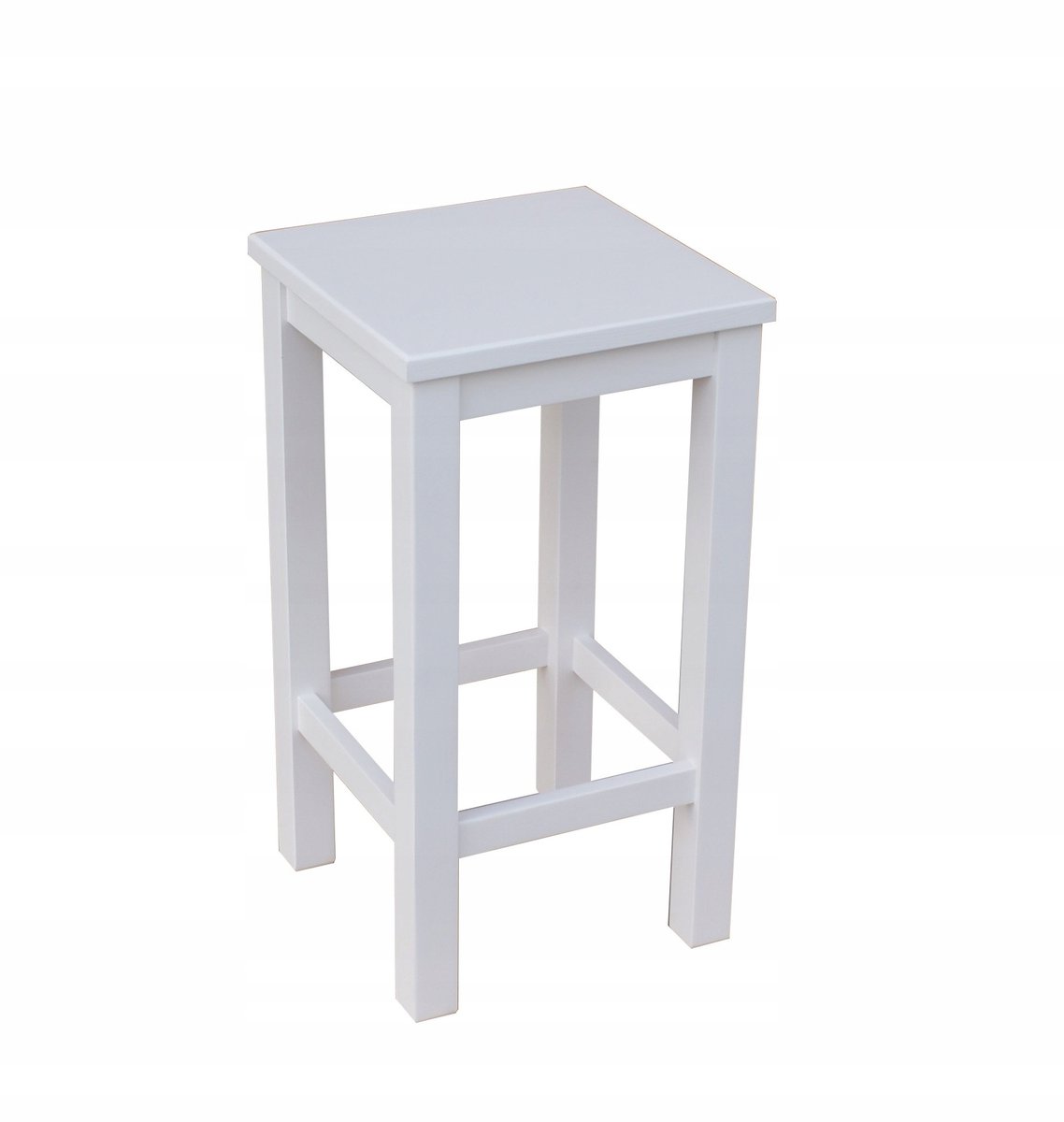 Houten barkruk 60cm wit - Modern en stevig