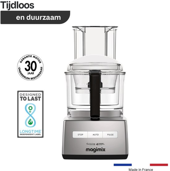 Magimix CS 4200 XL - Foodprocessor - Keukenmachine - Mat Chroom van Magimix — afbeelding 2