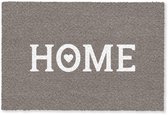Deurmat 60x40 cm - Droogloopmat Home - Collectie - Taupe - Mat voor binnen - Schoonloopmat - Deurmatten met print - Inloopmat