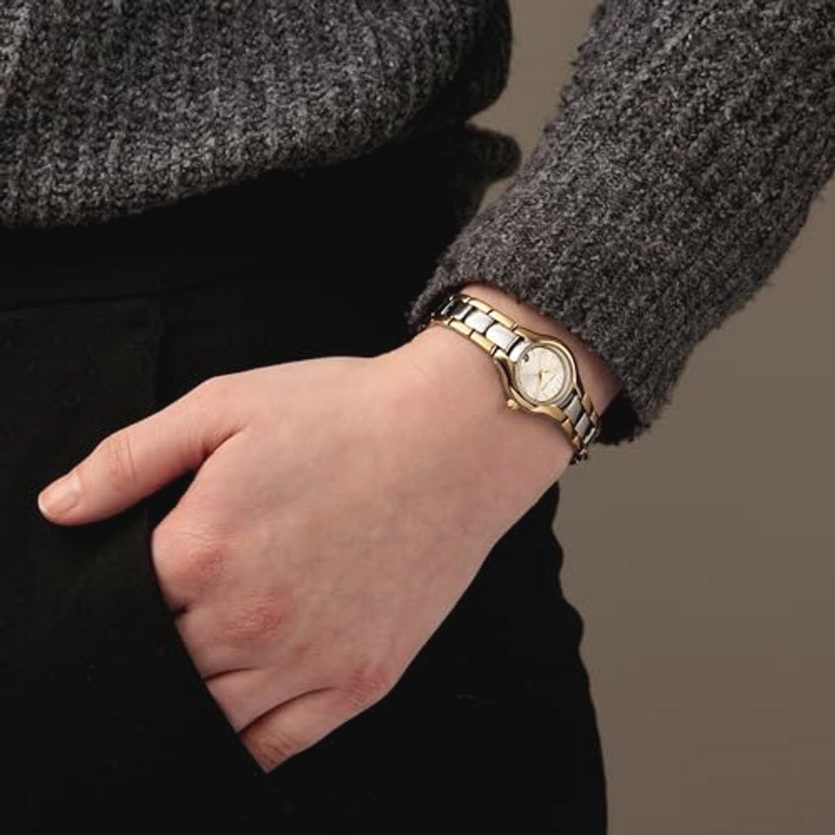 Dames Date Functie Armbanden Horloge met Kristallen Accent