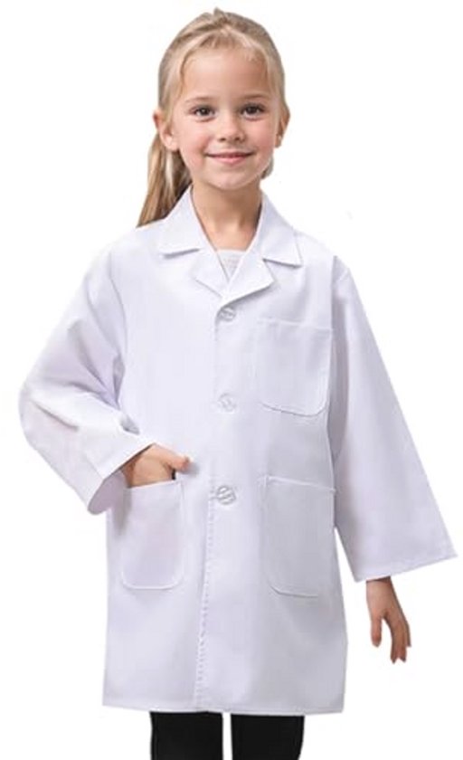 Studenten En Docenten In De Laboratoriumjas Hebben Plezier Met Twee Kleine Kinderen Die Door Microscoop Kijken Wetenschappen Leren Image255288783