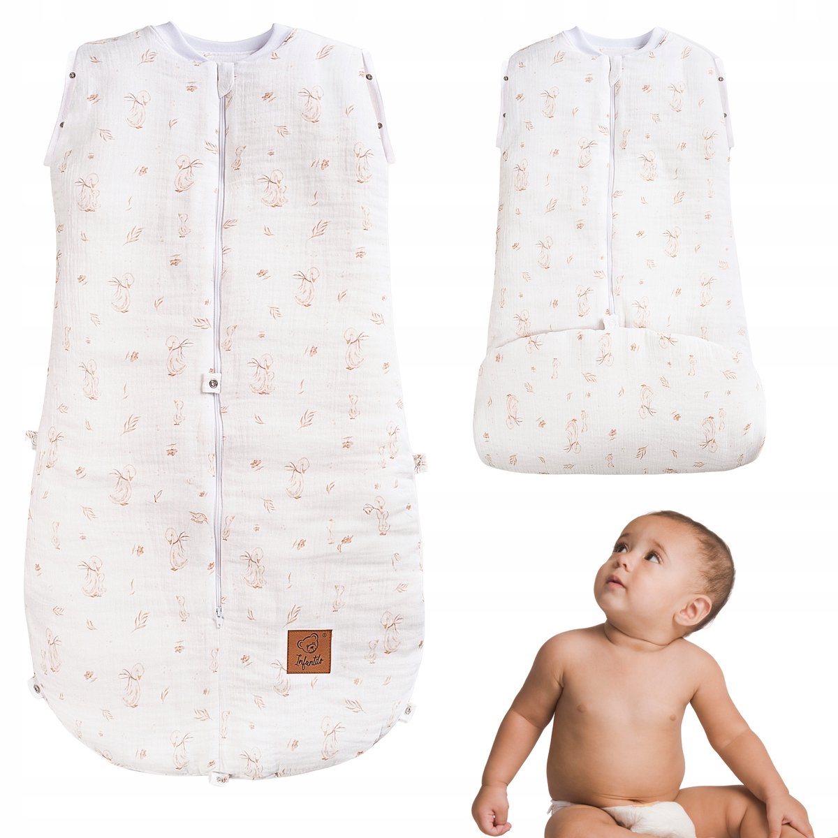 Baby Mousseline Slaapzak Zomer 1 TOG 0-18 Maanden Mommy Goose