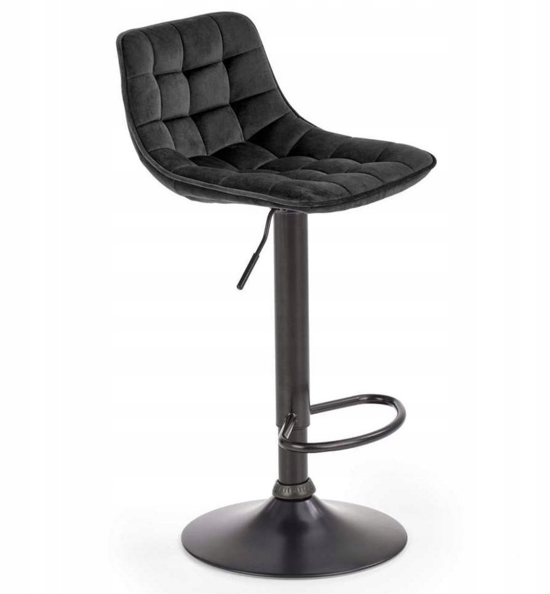 Zwart Houten Bar Kruk H95 - Verstelbaar & Draaibaar Velvet