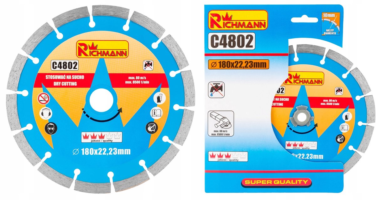 Diamantzaagblad Beton Segment 180mm - Snel en Precisie
