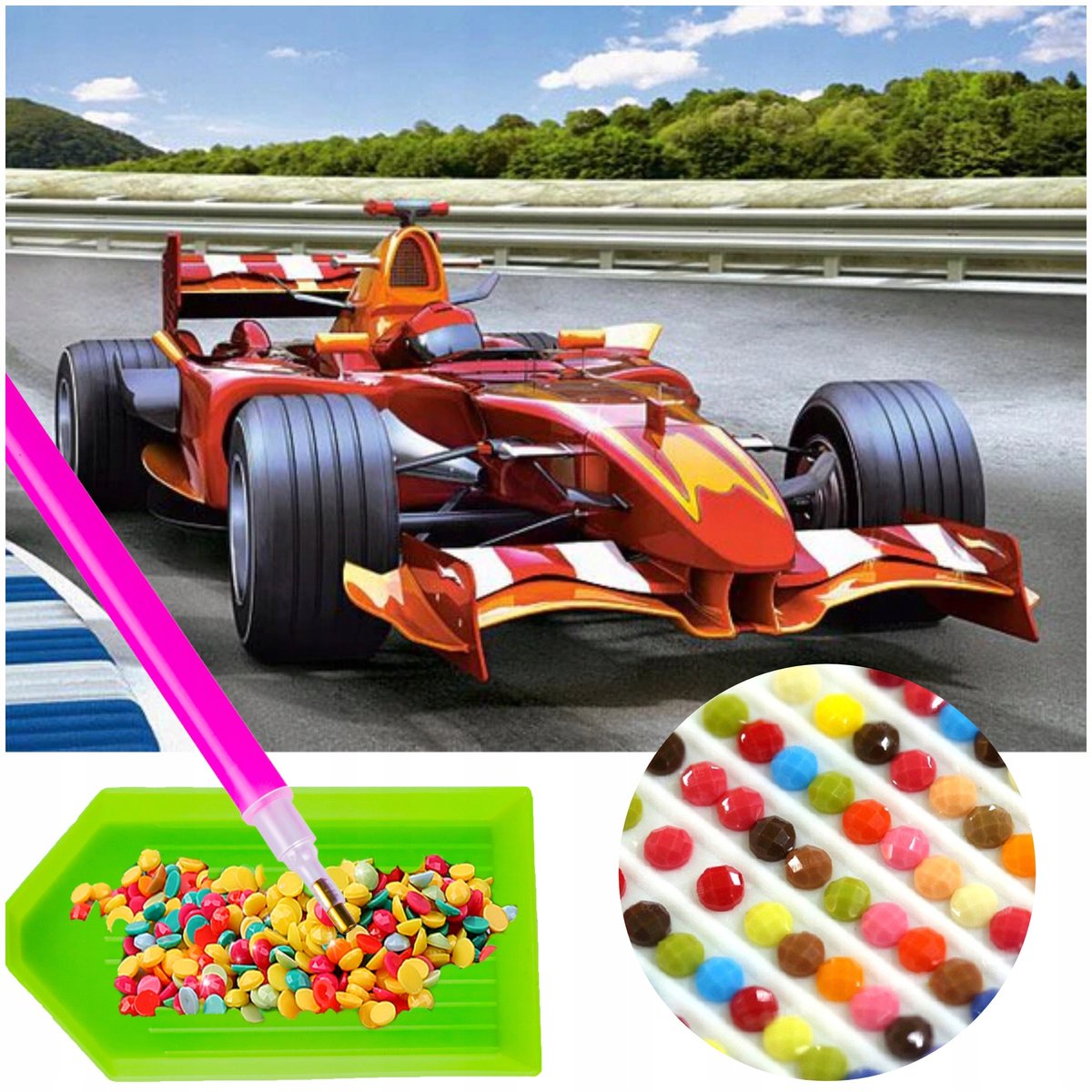 Diamond Painting Auto Formule 1 - 40x30cm Knutselset