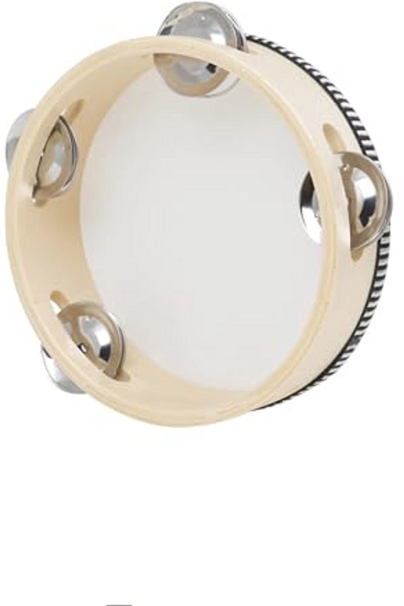 Houten Tambourine 15 cm - Muzikaal Educatief Speelgoed voor Kinderen