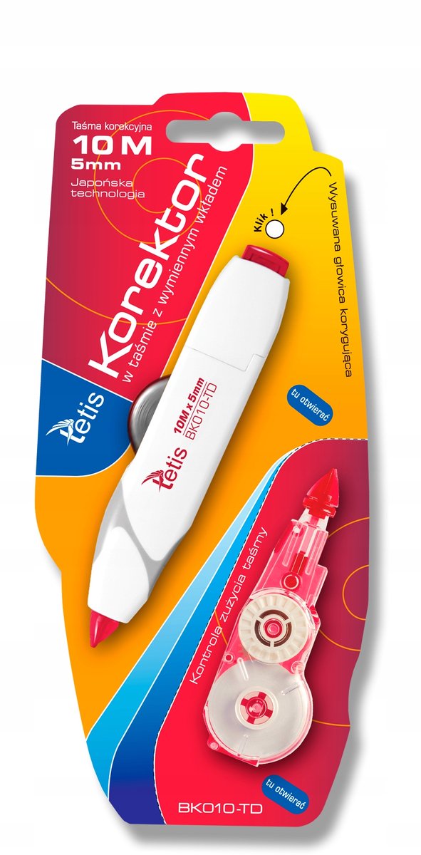 TETIS BK010-TD Correctortape 5 mm x 10 m - Direct schrijven
