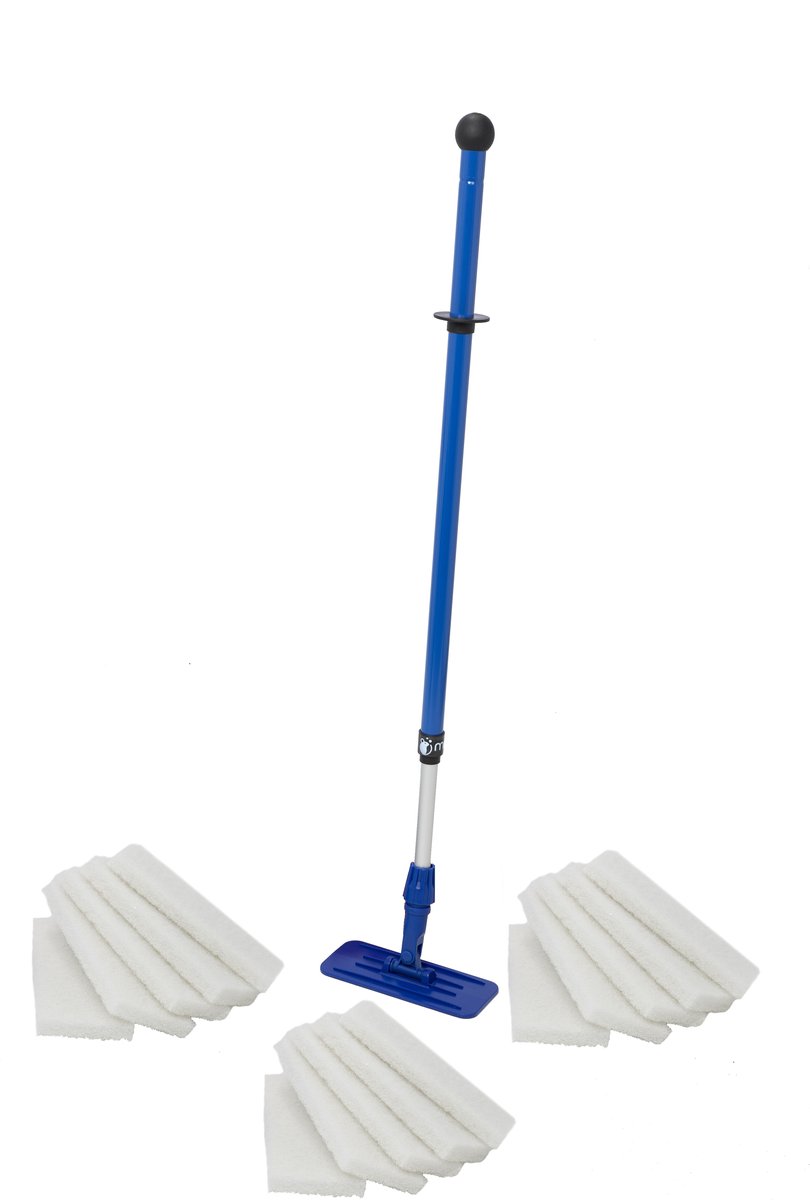 MAUS Doodlebug wit set compleet -15 witte pads met steel en houder voor randreiniging