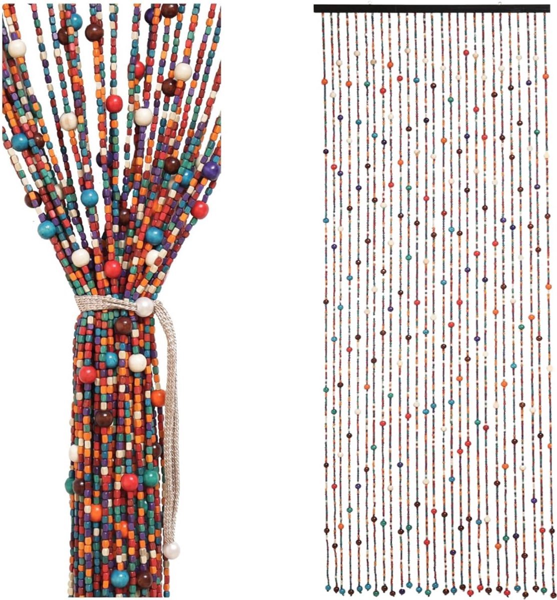 Thuys – Deurgordijn Kralen – Macrame – 90 x 200cm – Veelkleurig