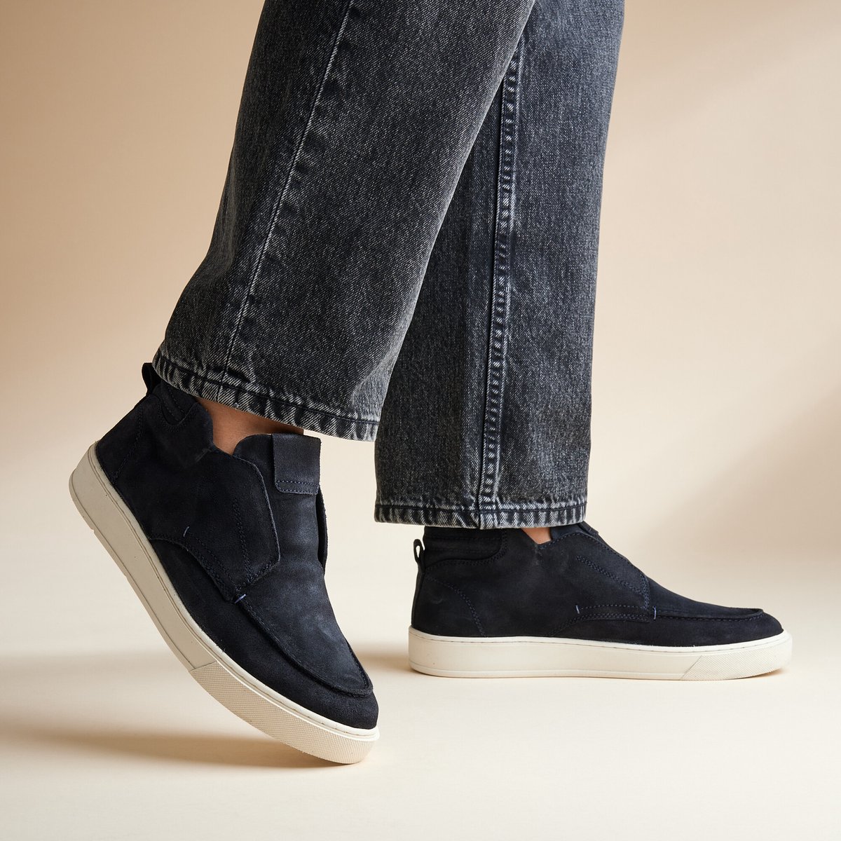 Vertice Instappers blauw Suede - Maat 40