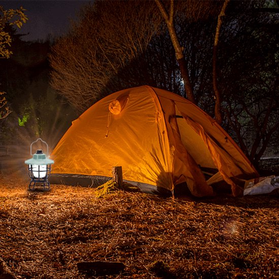 Oplaadbare campinglamp & noodlamp - LED tentlamp met USB-C - dimbaar - warmwit/daglichtwit - 320 lumen - mintgroen — afbeelding 2