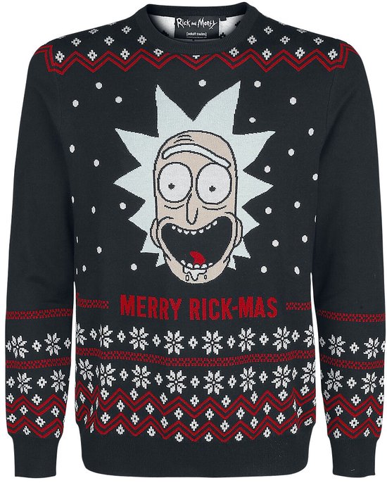 Pull de Noël Rick et Morty pour homme - Noir - Taille M