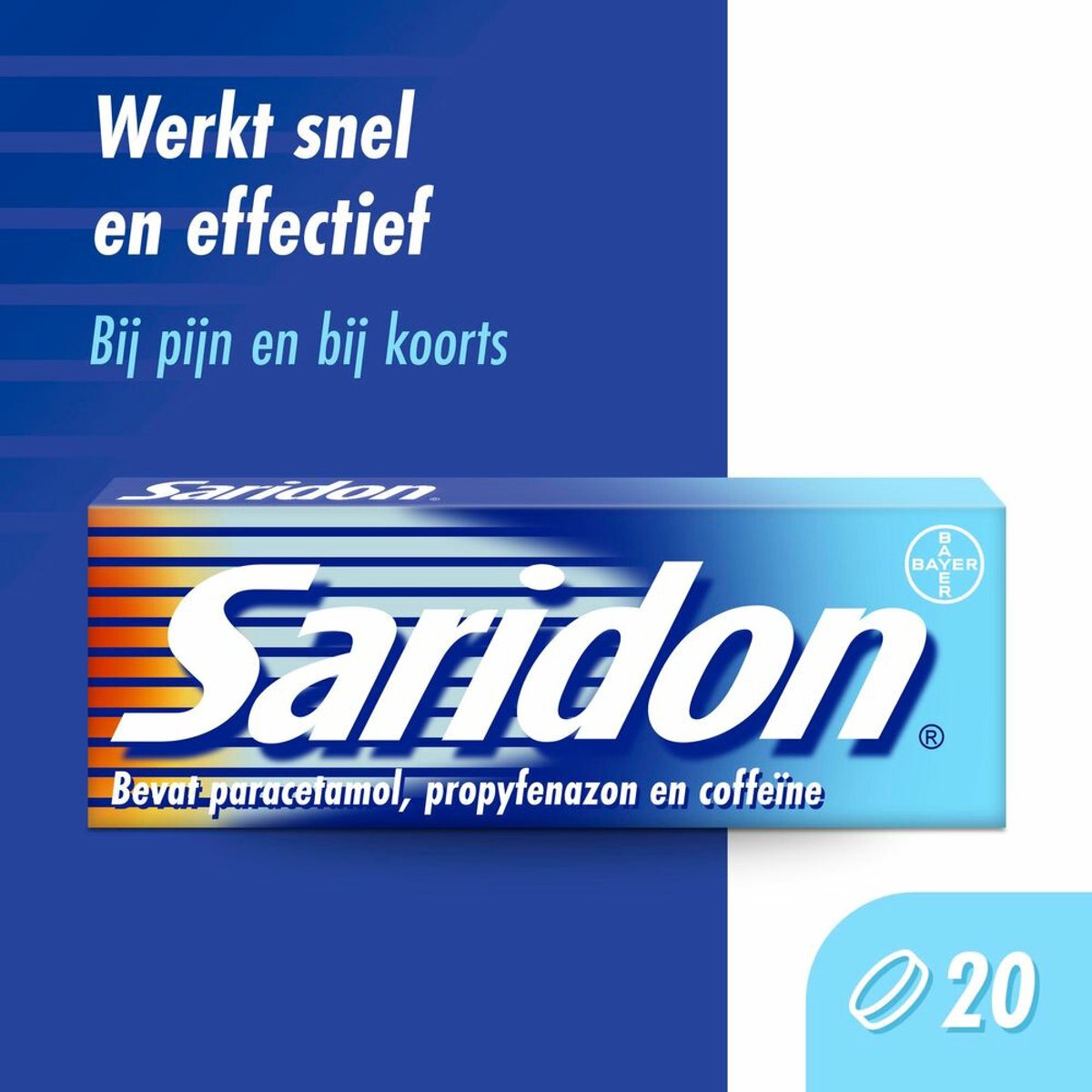 Saridon Tabletten - 2 x 20 tabletten - Voordeelverpakking