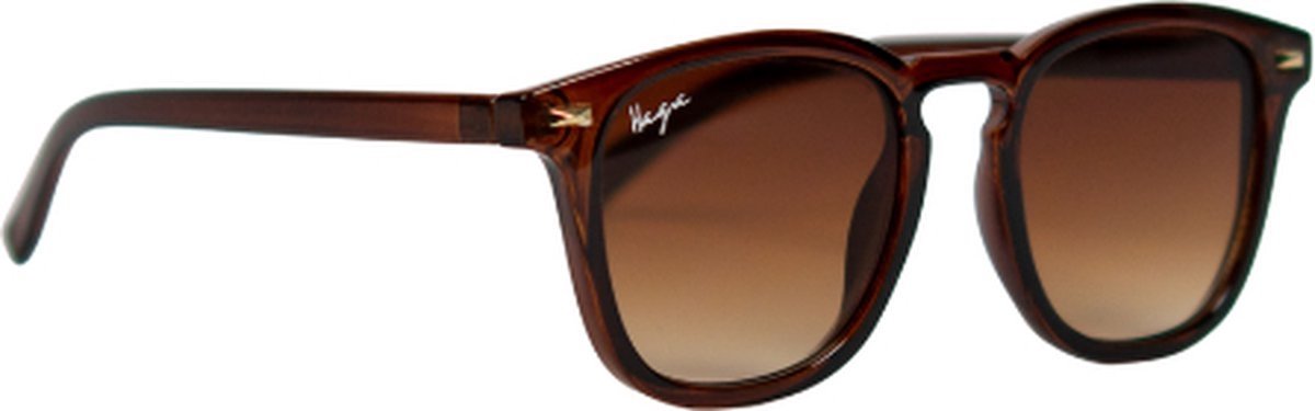 Haga Eyewear Zonnebril Copenhagen - Bruin - Bruine Lenzen - Unisex - 100% UV-A en UV-B Bescherming - Inclusief Microvezel Pouch