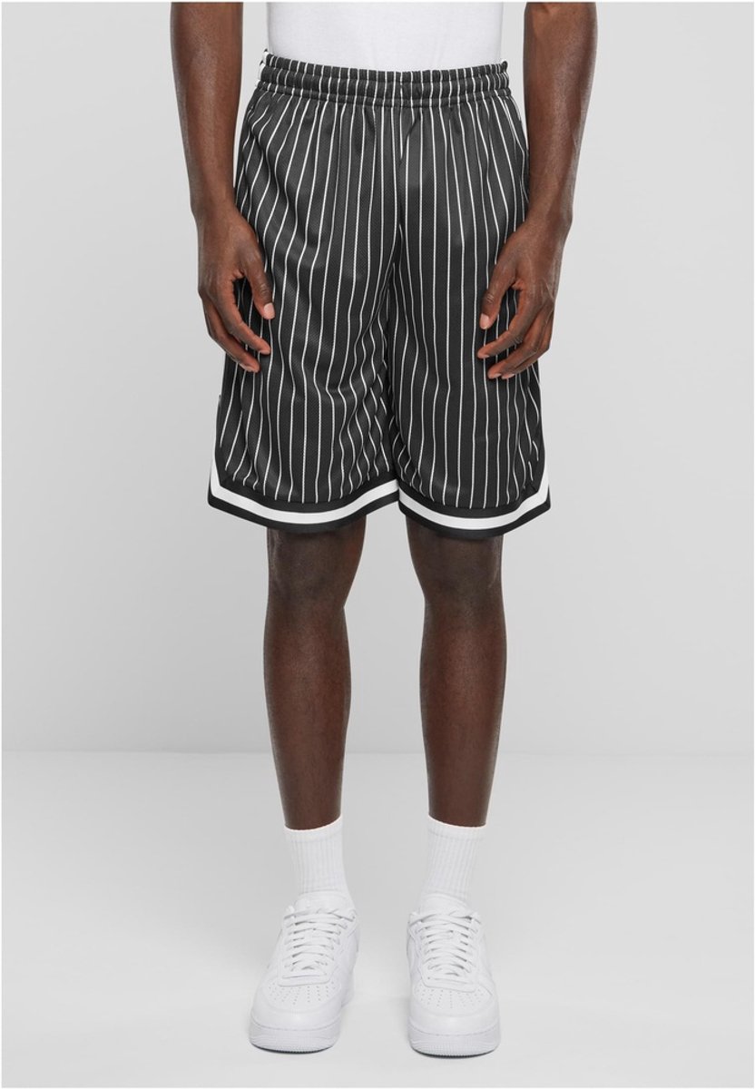 Urban Classics Striped Mesh Korte broek S Zwart