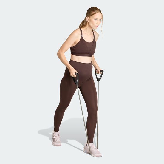 Adidas Performance Optime Essentials Lange Workoutlegging (Positiekleding) - Dames - Bruin van adidas-performance — afbeelding 5