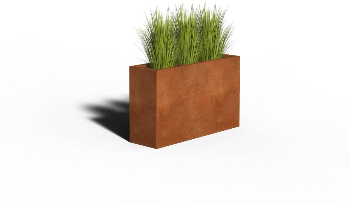 Cortenstaal Plantenbak Rechthoek | 100 x 30 x 60 | Zonder bodem