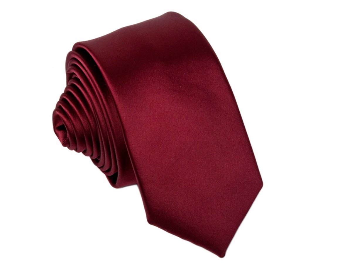 Elegante Heren Das - Bordeaux Rood - Slim Fit - Polyester