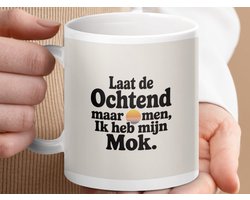 Mok Laat de Ochtend, grappige mokken, koffiemok, cadeaus voor koffieliefhebbers, thee mok, ochtend mok, cadeau idee