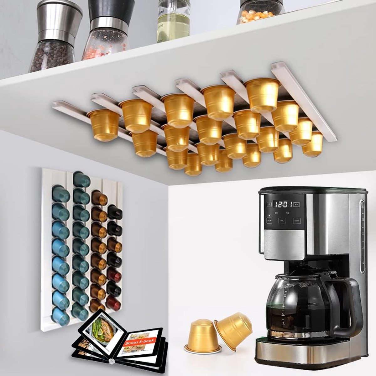 K-Cup Houder, Wit, 10 inch × 10 inch, Lichtgewicht