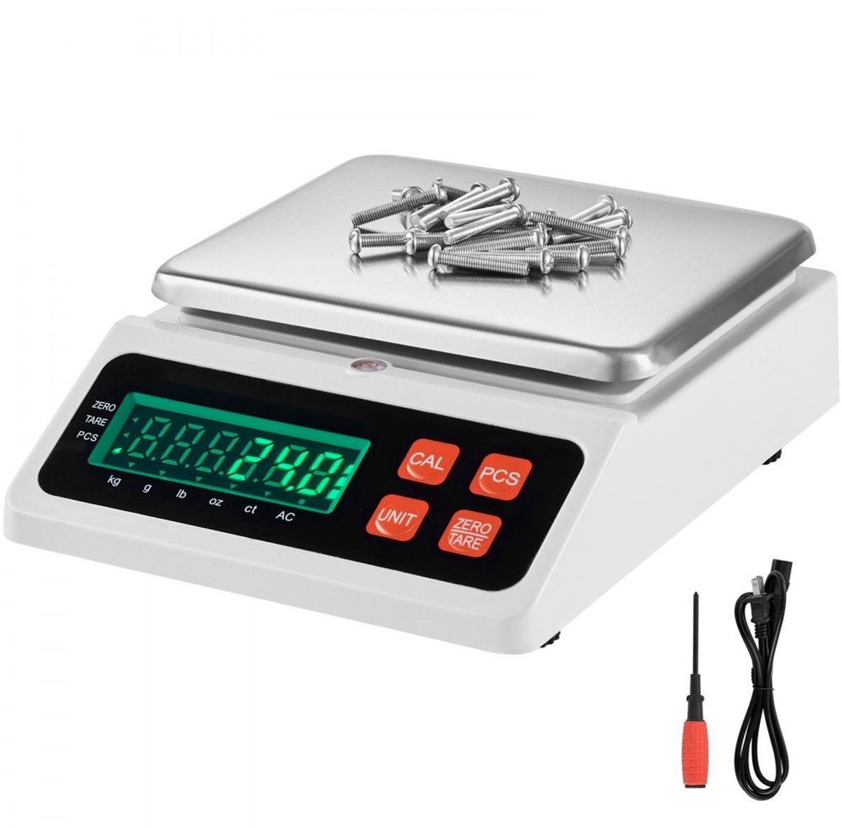 Digitale telweegschaal - Precisiebalans - Capaciteit 10 kg - Resolutie 0,1 g - Telfunctie voor onderdelen en munten - LED-scherm - Weegt in g en kg - Voor sieraden en voorraad