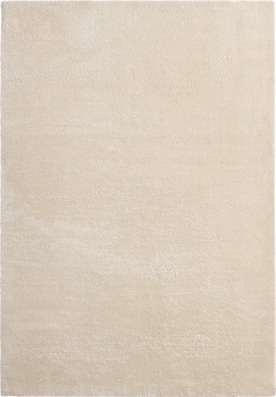 Tapis RELAX – Tapis Extra doux et lavable jusqu'à 30 °C avec envers antidérapant – Texture veloutée – Pour chambre ou salon – Beige, 240 x 340 cm