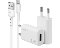 Phreeze usb lader geschikt voor iPhone 6 7 8 x 11 12 met Lightning kabel 1 meter - 5w usb oplader