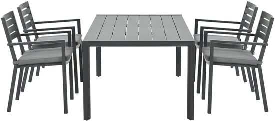 Ensemble de jardin Oklahoma - 4 chaises - Table de jardin Gosford