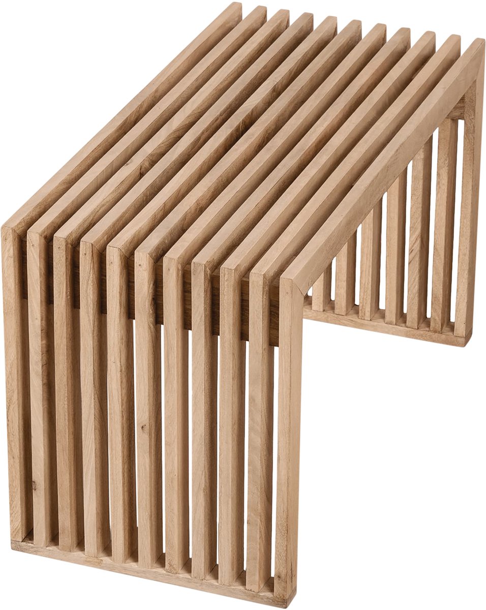 Lewis & Loft Halbankje Lexi - Schoenenbank -73x35x43cm - FSC® gecertificeerd mangohout - Klein -Naturel
