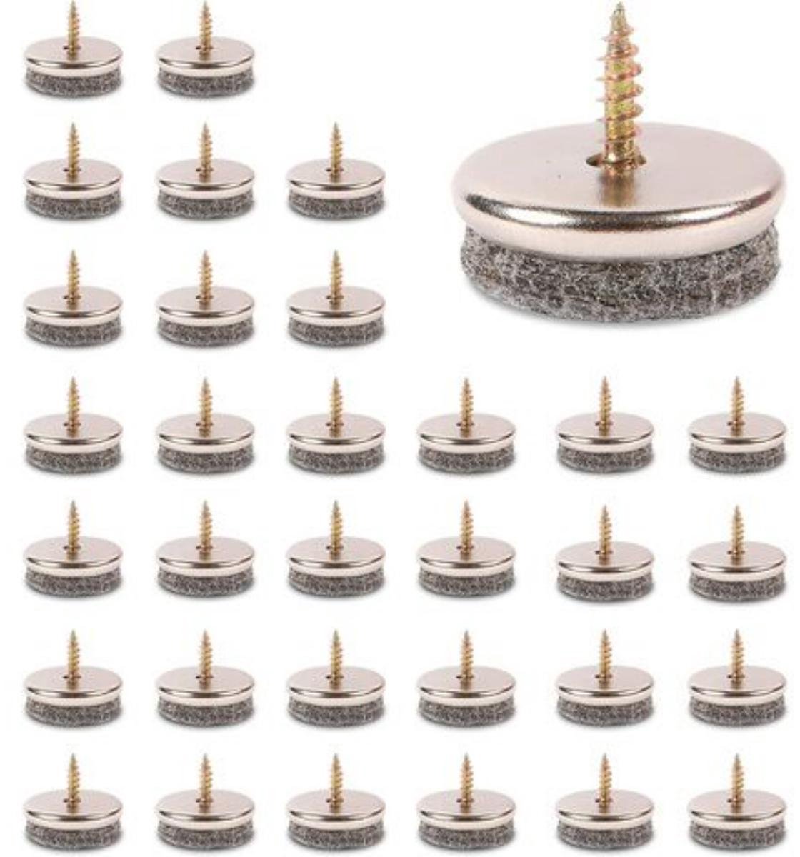 EXCITAT Stoelglijders - Viltglijders - 28 mm diameter - 5 mm dik vilt - Geschikt voor meub