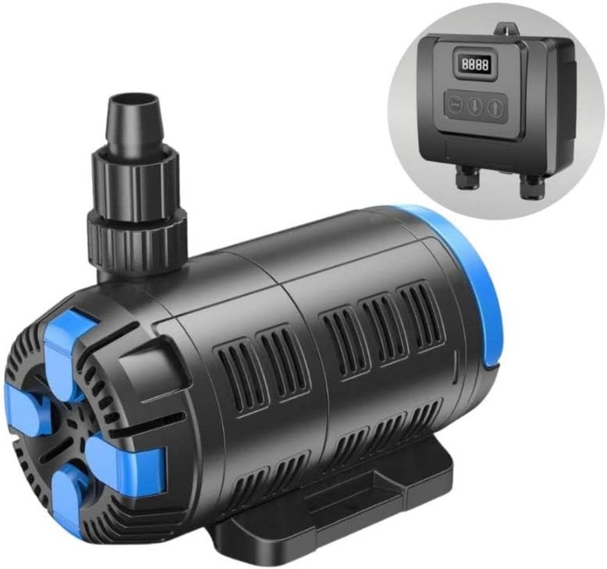 AquaOne regelbare Eco vijverpomp CET 15000 37-180 Watt 7500 tot 15000 L/u I Hoogwaardige vijverpomp met multifunctionele controller I Speciale pomp voor de tuinvijver I Filterpomp vijver