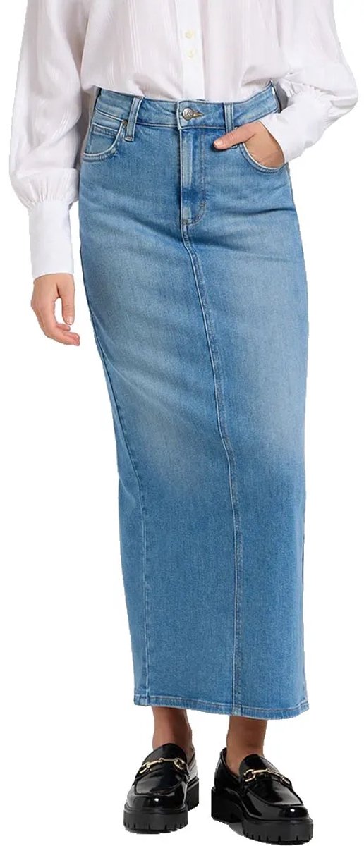 Lee Back Slit Lange Rok 31 Vrouw Violet Blossom