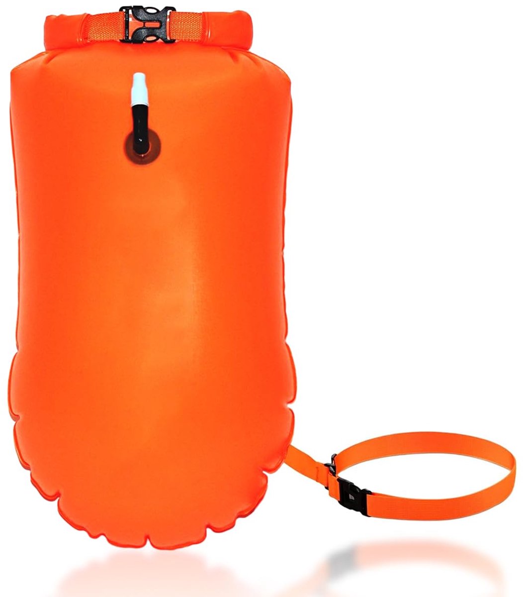IMPERATORIS® Dry Bag - Waterdichte Tas - Oprolbare Sluiting - Voor Kajakken, Varen en Strand - Drijvende Tas - 20 Liter - 1 Stuk - oranje