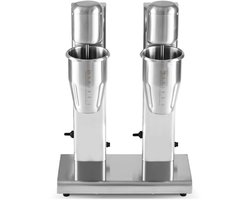 HCB® - Professionele Horeca Milkshakemixer - dubbel - 2 x 750 ml - RVS / INOX Milkshakemaker - 17x35x52 cm (DxBxH) - 6 kg - 1361