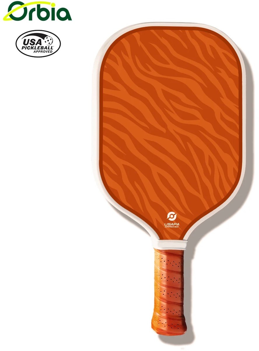 Orbia Pickleball Racket - Pickleball Paddle - Voldoet aan USA Pickleball richtlijnen - Tijgerprint